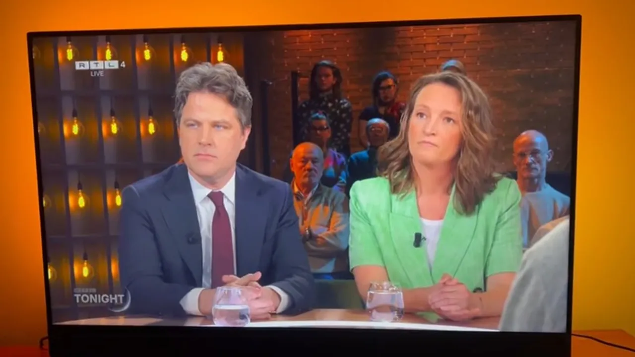 Bouke van Vught naast Henri Bontenbal bij RTL Tonight.